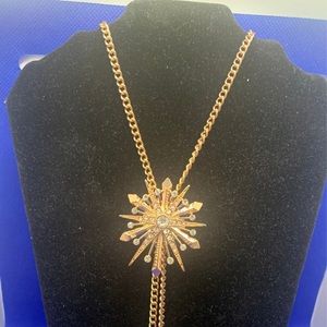 Ling  rose gold stunning necklace lariat style brand new